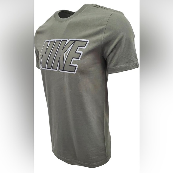 Nike Dri-Fit Men's BV0625-380 Sportswear Graphic Logo T-Shirt Olive Green Size M - Picture 2 of 8